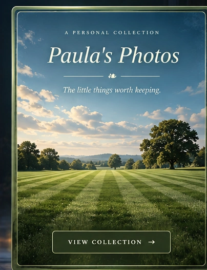 Paula's Photos: blue skies, green trees, and striped summer grass. View Collection.