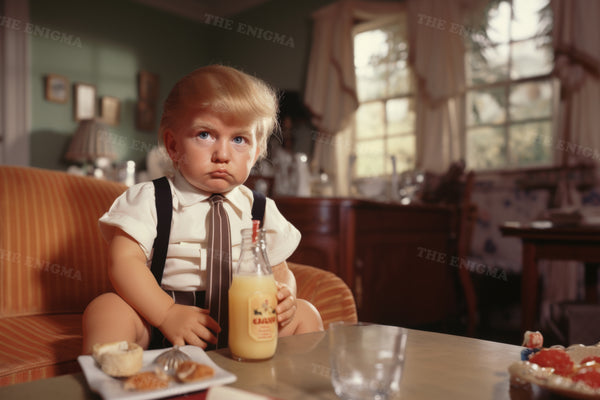 Baby Trump on couch