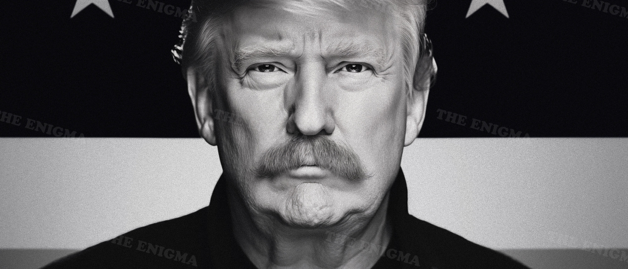 Trump with mustache