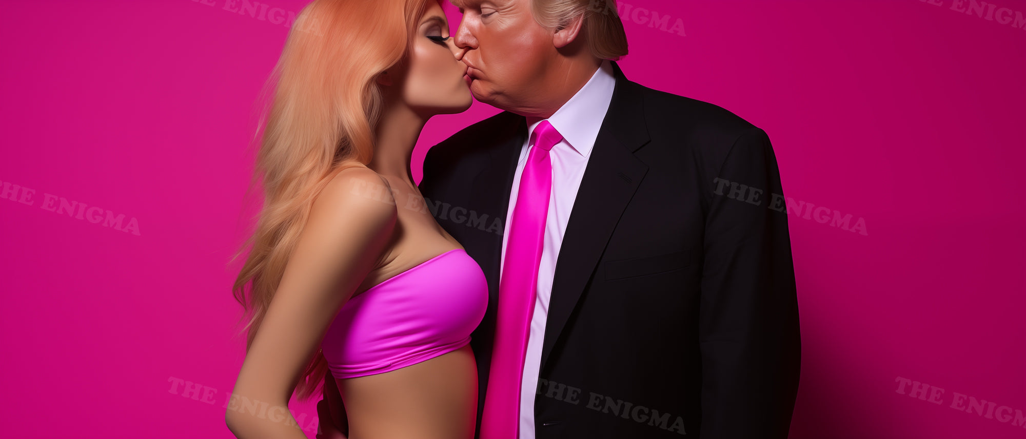 Trump kiss woman