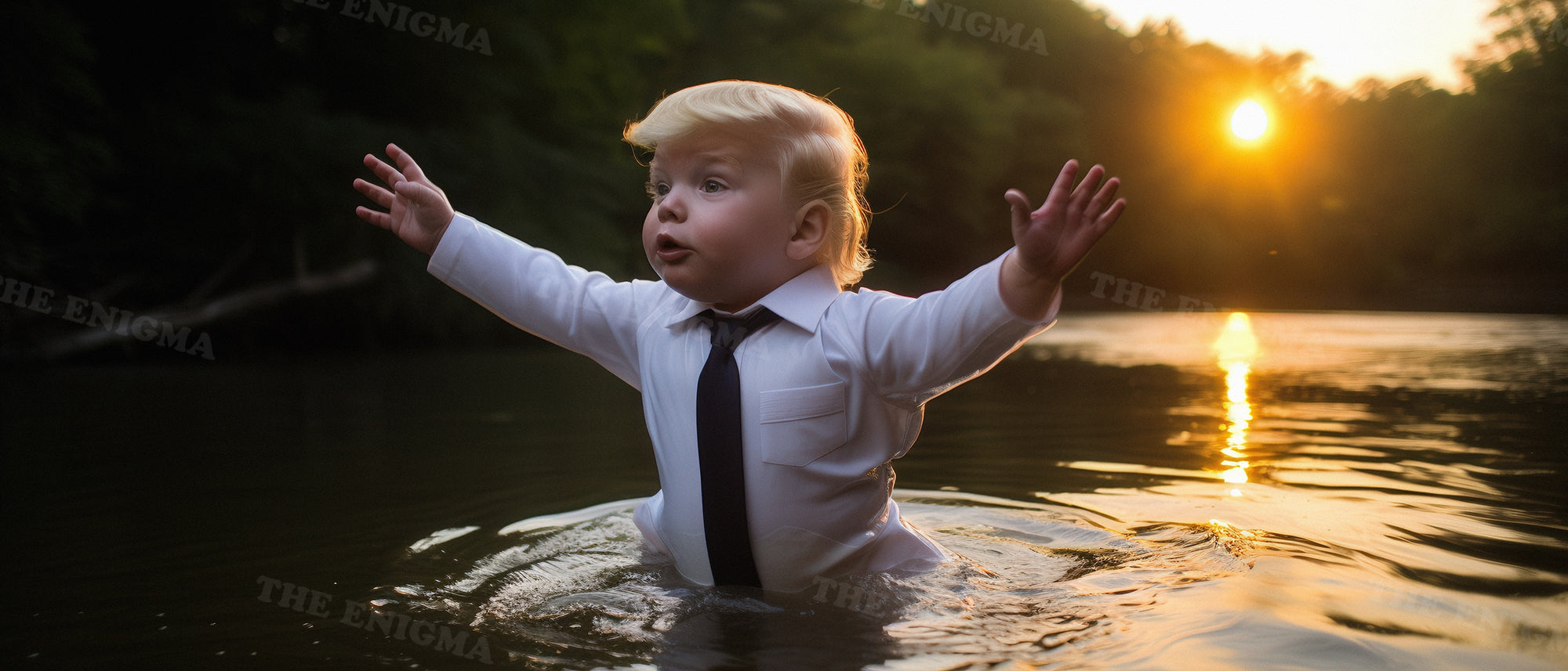 Baby Trump above water